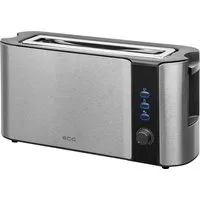 ECG Toaster ST 10630 SS, 1 langer Schlitz, für 2 Scheiben, 1000 W, Langschlitztoaster für zwei Scheiben