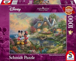 Schmidt Puzzle 59639 - Thomas Kinkade: Disney Sweethearts Mickey & Minnie [1.000 Teile]