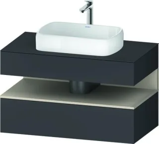Duravit Qatego Konsolenwaschtischunterbau wandhängend Graphit Matt 1000x550x600 mm - QA4731083490000 QA4731083490000