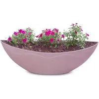 matches21 HOME & HOBBY Blumentopf Große Pflanzschale oval 39 cm für draussen Dekoschale alt-rosa (1 St), Blumen-Schale als wetterfeste Friedhof-Schale Grab-Schmuck Grabschale
