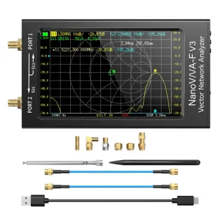 NanoVNA F V3 Vector Network Analyzer 1MHz to 6GHz TDR Function 4.3 Inch Resistive Touchscreen High Accuracy Fast Sweep S