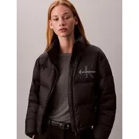 Calvin Klein Jeans Steppjacke GRAPHIC LOGO PUFFER JACKET Stehkragen, kurze, kastige Passform, wattiert