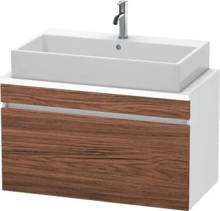 Duravit DuraStyle Konsolenwaschtischunterbau wandhängend Nussbaum dunkel & Weiß Matt 900x478x512 mm  DS530302118