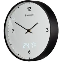 BRESSER Wanduhr MyTime LEDsec Wanduhr 24 cm - weiß