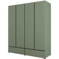 OTTO home Kleiderschrank Cross, moderner griffloser Kleiderschrank Wäscheschrank mit Schublade, Garderobe, Türen