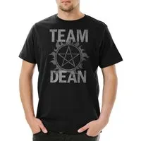 Urban Backwoods Print-Shirt Team Dean Herren T-Shirt Supernatural Fun Logo Pentragramm Logo (1-tlg) Pentacle Flaming Serie Series
