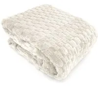 Wohndecke flauschige Flanell Kuscheldecke 150x200 Sofadecke, heimtexland, Hoch-Tief-Struktur I temperaturausgleichend I super weich