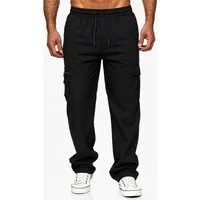 iKENNAS Cargohose Cargo Stoffhose Taschen Freizeit Arbeitshose Cargohose
