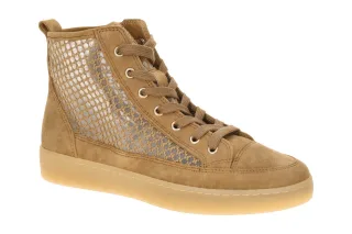 Gabor 83.141 - BEST FITTING Braun Sattel Damen Mid Cut Sneaker