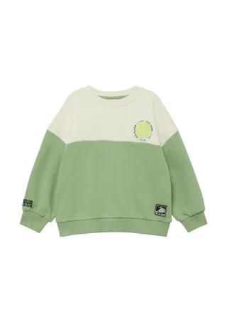 s.Oliver - Sweatshirt grün/creme - Gr. - 122