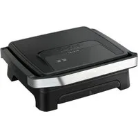 Tefal Kontaktgrill Inicio Classic, 2-in-1 Panini/Grill, antihaftbeschichtete Platten, 2000 W, Platzsparende Aufbewahrung, spülmaschinenfeste Saftschale, GC2718