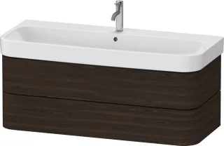 Duravit Happy D.2 Plus Waschtischunterbau wandhängend Nussbaum gebürstet Matt 1175x490x415 mm - HP43 HP4389069690000