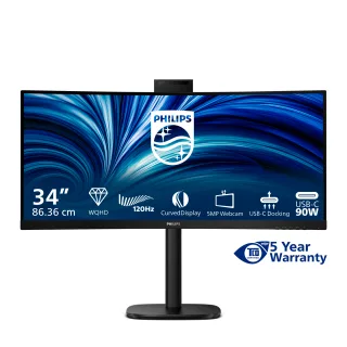 Philips 3000 Series 34B2U3600CH Curved-Monitor 86.4cm (34") UWQHD | 34b2u3600ch/00 | VA - 4ms