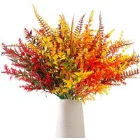 Kunstblumenstrauß Herbstblumen Künstlich, 8 Bündel Herbststrauß Kunstblumen, Coonoor, für Herbstdeko Innen Draußen Outdoor Deko