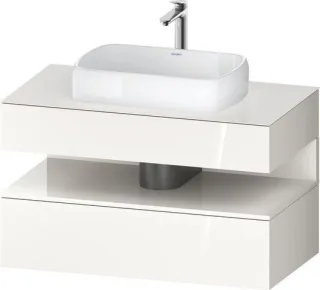 Duravit Qatego Konsolenwaschtischunterbau wandhängend Weiß Hochglanz 1000x550x600 mm - QA47310222200 QA4731022220000