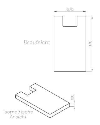 Neuesbad Wannenträger für Ideal Standard Ultra Flat S i.life 120x70 SD 27454