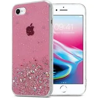 Cadorabo Handyhülle für iPhone 7 / 7S / 8 / SE 2020 Hülle Apple iPhone 7 / 7S / 8 / SE 2020, Flexible TPU Silikon Handy Schutzhülle - Hülle - mit Glitzer
