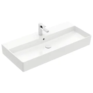 Villeroy & Boch Memento 2.0 Waschtisch 4A221G01 100 x 47 cm, weiß alpin, mit Hahnloch, mit Überlauf