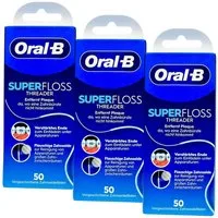 Oral-B Zahnseide 3x Oral-B SuperFloss 50 Fäden