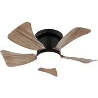 GLOBO LIGHTING Deckenleuchte HINES, Dimmfunktion, Memoryfunktion, Timerfunktion, Ventilatorfunktion, mehrere Helligkeitsstufen, LED fest integriert, warmweiß - kaltweiß, Ventilator grau kühlen-heizen Wohnzimmer Schlafzimmer