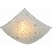 TRIO Leuchten LED Deckenleuchte, Dimmfunktion, LED wechselbar, Warmweiß, kleine flach-e Deckenschalen mit Glas Lampenschirm Weiß, 30 x 30cm
