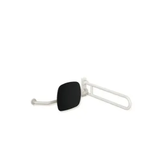 Hewi 801 Rückenstütze 801.51.9273L95 Wandabstand 230mm, rechts, Lehne tiefschwarz, felsgrau