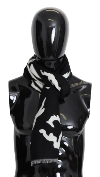 Givenchy noir blanc laine unisexe l'hiver écharpe chaude enveloppe du châle pour hommes