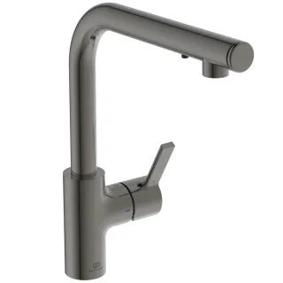 Ideal Standard Küchenarmatur Gusto iMX Ausladung 232mm L-Auslauf mit Seife Magnetic Grey, A7817A5 A7817A5