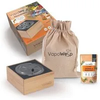 VapoWesp Räucherbox Räucherbox gegen Wespen und Mücken, Starter-Set oder Komplett-Set (3-tlg) Aromatisierter Kaffeerauch vertreibt Insekten auf natürliche Art