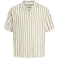 Jack & Jones PlusSize Kurzarmhemd JJEJEFF RESORT STRIPE SHIRT SS PLS Viskose, loose fit