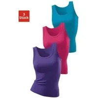 H.I.S Tanktop (3er-Pack) aus luftiger Rippqualität aus Baumwolle