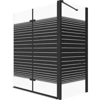 AQUABATOS Badewannenaufsatz Badewannenaufsatz eck schwarz 1 teilig 2 teilig 3 teilig