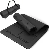 deluxe4home Yogamatte Gymnastikmatte mit Ausrichtungslinien I Phthalatfreie NBR Turnmatte, inkl. Tragegurt