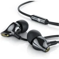 LIAM&DAAN High End Ceramic "Swan" 8mm Treiber, Aramid Kabel, Knickschutz In-Ear-Kopfhörer (3,5 mm Klinkenanschluss, verstärktes Kabel, Gold Edition)