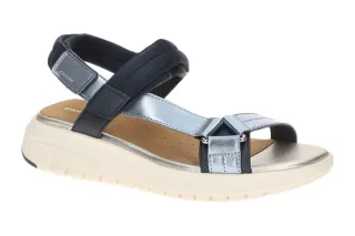 Geox Damen Sandale D65BSD FLEXTRIDE S navy/avio wasserdicht & atmungsaktiv