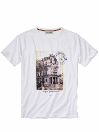 Mey & Edlich Herren Grüße-vom-Ernst-Shirt Weiß 100 % Baumwolle (aus kontrolliert biologischem Anbau)