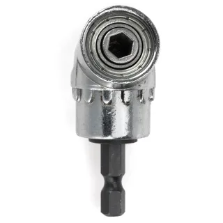 Durable Alloy Steel 105 Degree Adjustable Right Angle Driver Screwdriver with Locking and Magnetic Head for 1/4in Hex Sh