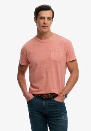 Superdry - Classic T-Shirt mit lockerer Passform küstenkoralle - Gr. - L