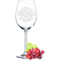 GRAVURZEILE Rotweinglas Leonardo Weinglas mit Gravur - Oma ist die Beste, Glas, graviertes Geschenk für Oma