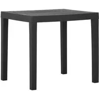 vidaXL Gartentisch Gartentisch Grau 79x65x72 cm Kunststoff (1-St)