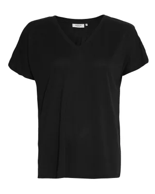 msch copenhagen - MSCHFenya Modal V Neck Tee Black - Gr. - M