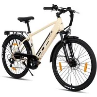 HILAND E-Bike 26" E-Mountainbike mit Shimano-Schaltung, Gepäckträger & Nabenmotor, Heckmotor, 374,4 Wh