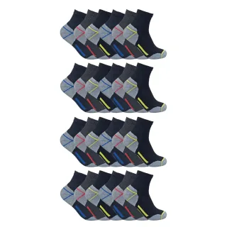 24 Paar Herren Multipack Ultimative Baumwollreiche Arbeitskurze Socken