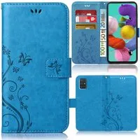 Numerva Handyhülle Bookstyle Flower für Samsung Galaxy A71, Handy Tasche Schutzhülle Klapphülle Flip Cover mit Blumenmuster