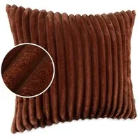 Kisska Dekokissen LILLI BIG CORD Velour Ambiente dekorieren, Kissenüberzug ohne Füllung BIG-Cord UNI 40x40cm Einfarbig Kupfer