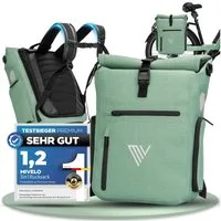 MIVELO Fahrradtasche 3in1 Gepäckträgertasche mit Rucksackfunktion Schultergurt wasserdicht, geräumiges Hauptfach, Außentaschen, Laptopfach