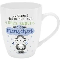 Sheepworld Tasse Tasse Tee- Kaffeetasse Kaffeebecher 35cl Geschenk Sheepworld MENSCHEN, Porzellan