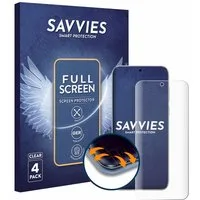 Savvies Displayschutzfolie Fullscreen Schutzfolie für Huawei Pura 80 Pro, 4 Stück, Displayschutz Folie Fullcover Klar Transparent