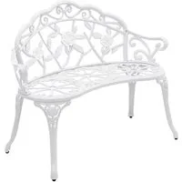 casa.pro Gartenbank, »Monfalcone« Eisenbank 99x54x78cm Gusseisen Weiß