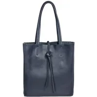 Caspar Schultertasche Mittelgroße Leder Shopper Damen Tasche - CLASSIC LINE - Modell No.814, casual, leicht & unempfindlich - 100% Echtleder - Handmade in Italy